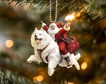 Décoration Noël Samoyède Personnalisée - Ornement Chien En Acrylique 10,2 Cm - Cadeau Pour Amoureux Des Chiens - 9