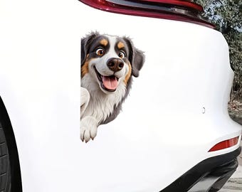 Adesivo Per Auto Con Pastore Australiano - Decalcomania In Vinile Per Finestrino - Regalo Originale Per Proprietari Di Cani