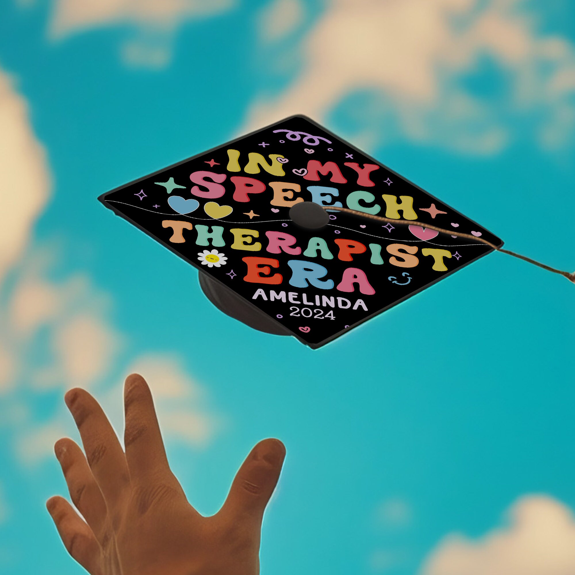 Slp Grad Cap In My Speech Therapist Era Graduation Cap Topper,speech Therapy Grad ...
