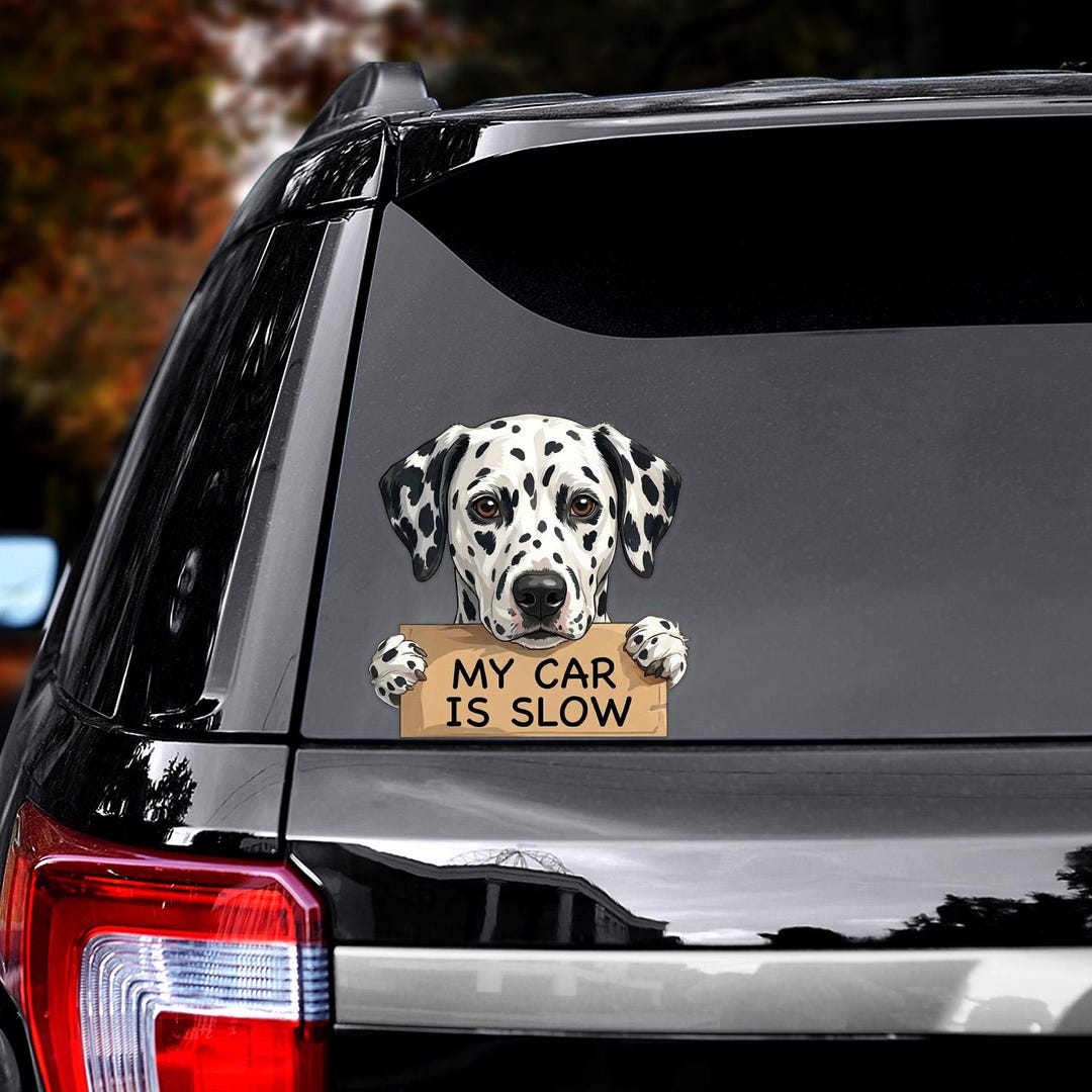 Dalmatian Dog Car Sticker, Waterproof Vinyl Decal, Dog Lover Gift - Etsy