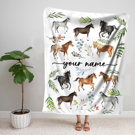 OBSI Pferdedecke – 127 X 152 Cm, Weich (Nerz & Sherpa), Maschinenwaschbar, Geschenk Für Pferdeliebhaber, Mädchen