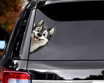 Adesivo per auto Alaskan Malamute, regali per amanti dei cani Alaskan Malamute, adesivo per auto con cane, adesivi per finestrini auto, adesivi impermeabili
