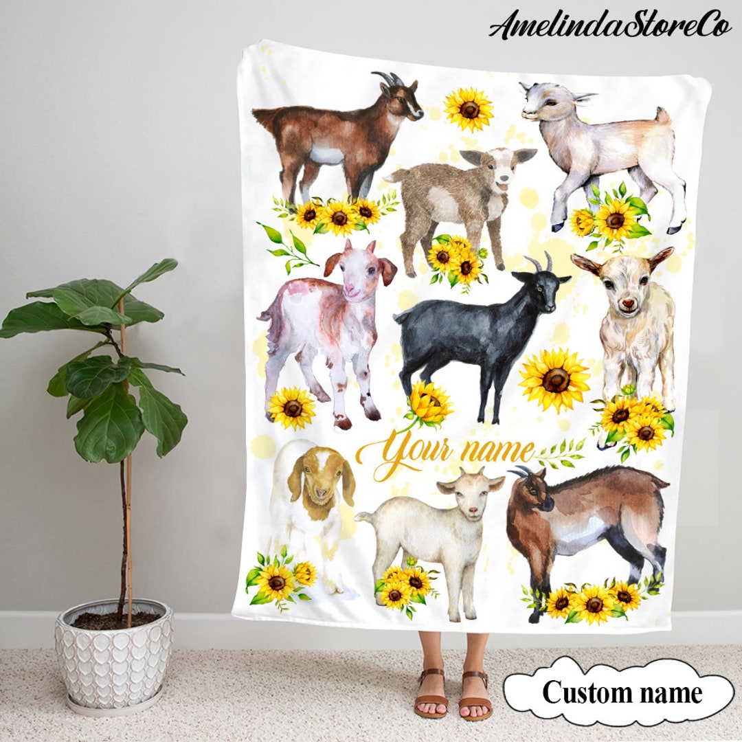 Sheep Goat Pattern Print Blanket