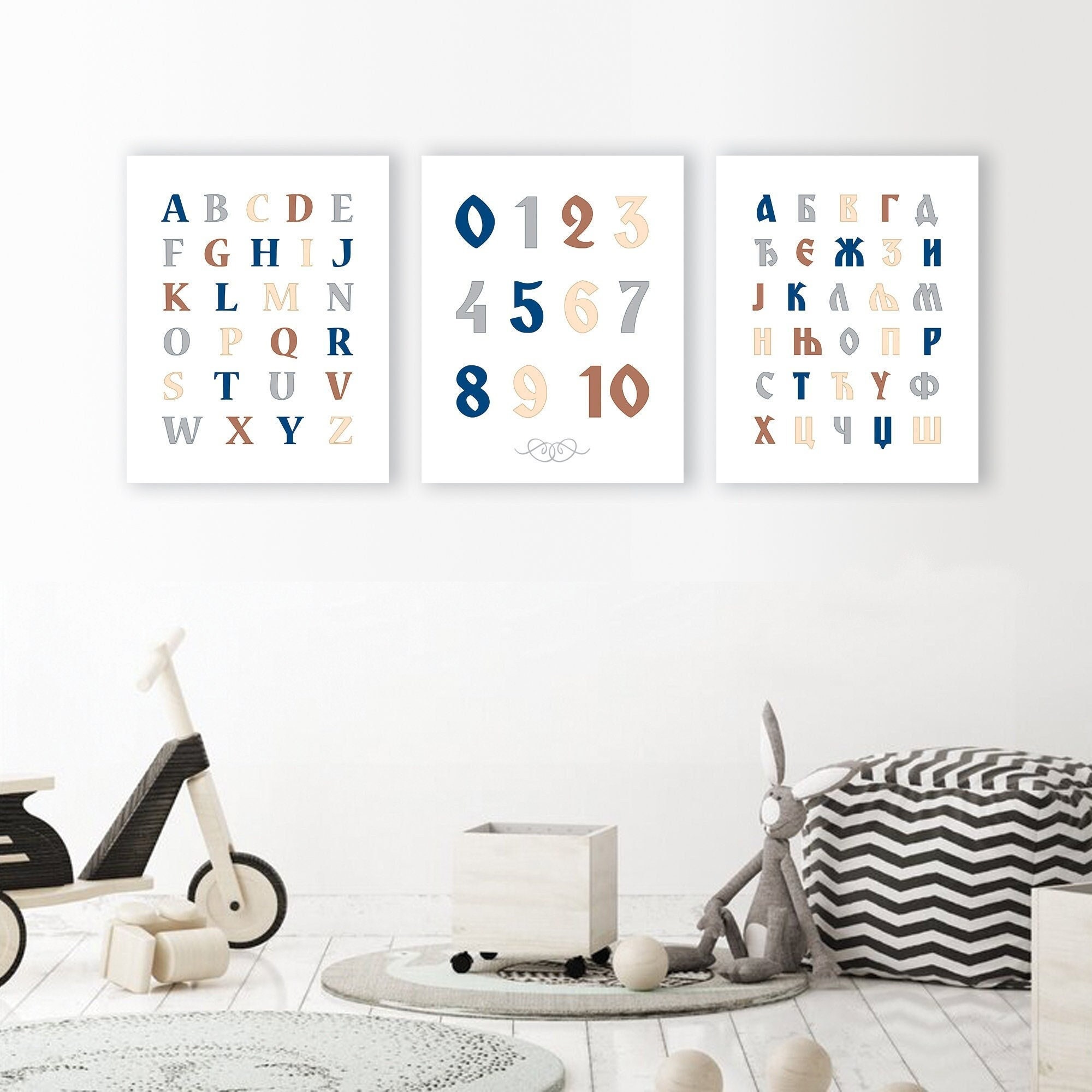 Cyrillic Alphabet Printable | Serbian and English Alphabet Set | Azbuka ...