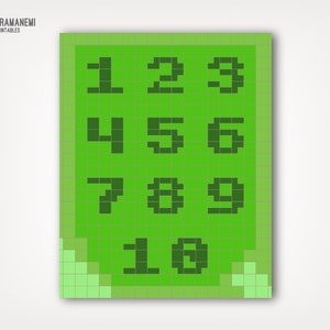 Minecraft Numbers Poster | Classroom Homeschool Print | Math Printable ...