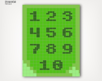 minecraft numbers etsy