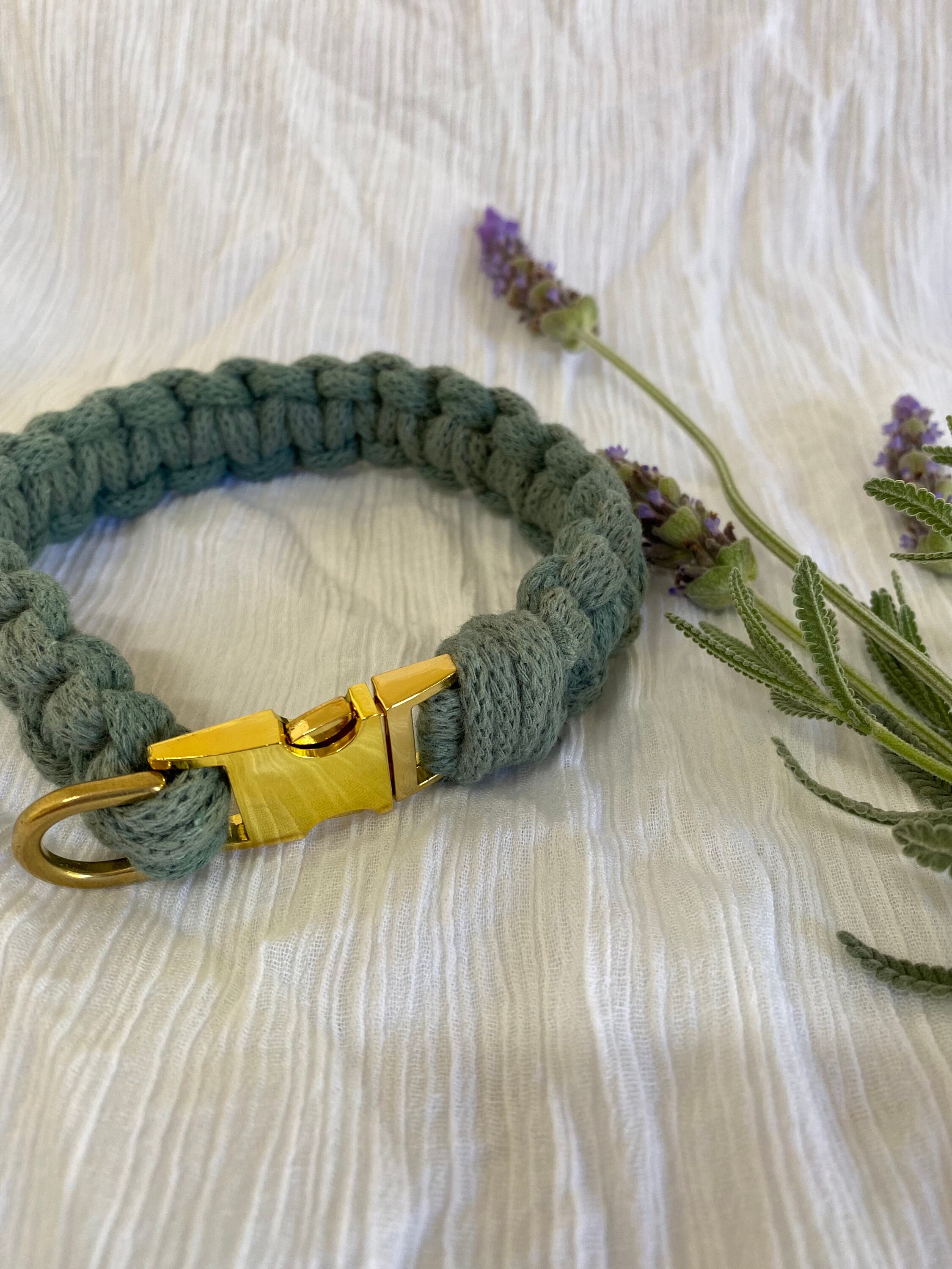 Macrame Dog Collar Etsy