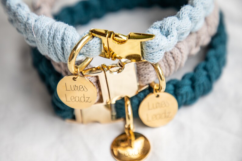 Macrame Dog Collar Etsy