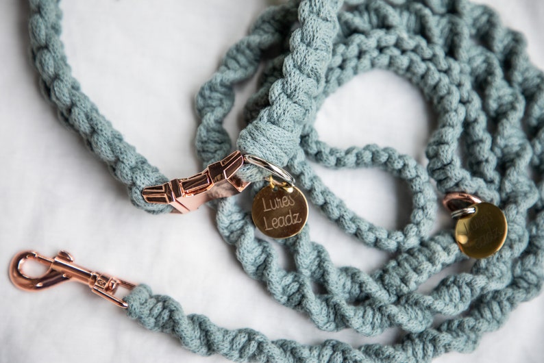 macrame dog lead