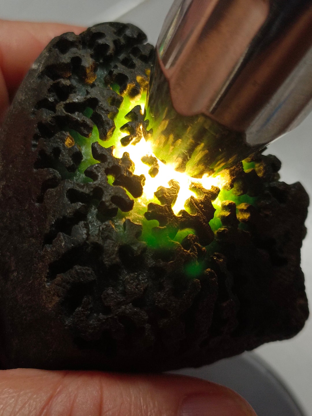 Myanmar Jadeite Jade Type A ICE Light Green Black Wax Skin Etsy