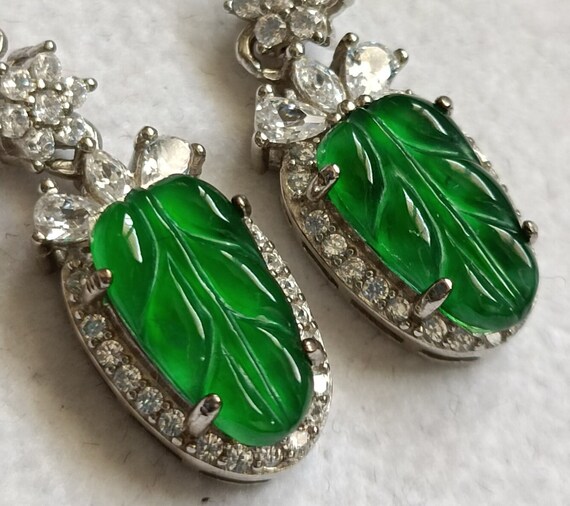 Vivid Green Jade Leaf, Natural Green Jade Leaf Pendant