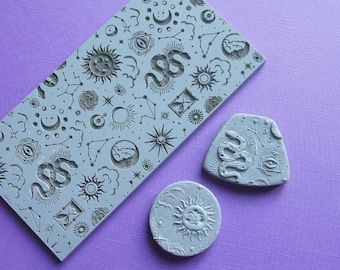 Polymer Clay Textur Matte | Gummistruktur Blatt | Polymer Clay | Bastelbedarf | Ton Schmuck | Zauberhaftes Muster