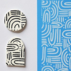 Silk screen stencils for polymer clay  / mye clay collaboration