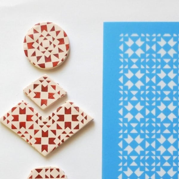 Silk screen stencils for polymer clay/ Rough Paint / Ethnic pattern / Tiles