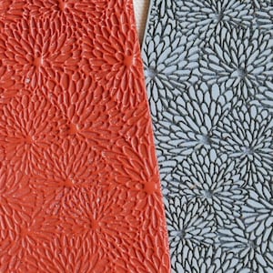 Polymer clay texture mat | rubber texture sheet | polymer clay | craft supplies | clay jewelry | Fireworks flower