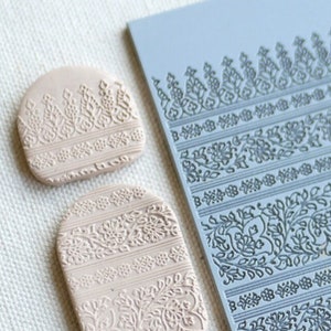 Polymer clay texture mat | rubber texture sheet | polymer clay | craft supplies | clay jewelly | Classic lace