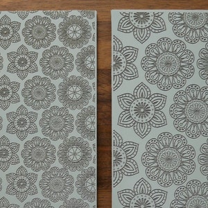 Polymer clay texture mat | rubber texture sheet | polymer clay | craft supplies | clay jewelly | Flower pattern