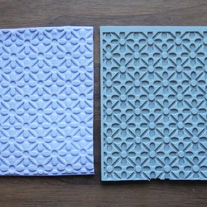 Polymer clay texture mat | rubber texture sheet | polymer clay | craft supplies | clay jewelly | Flower pattern