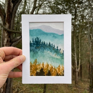 Cascading Ridge: Mountain, Painting, Art, Watercolor, Print, Appalachia, Hiking, Blue Ridge Mountains, Shenandoah, Virginia