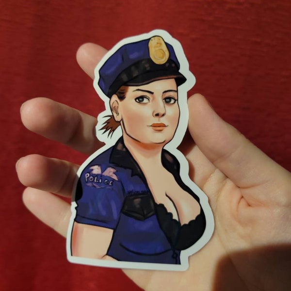 Dina fox Superstore cop Halloween costume glossy vinyle STICKER! Fun sticker