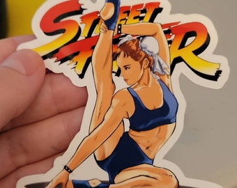 Chun li Yoga Sticker Straßenkämpfer Sticker für Laptop