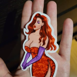 Jessica rabbit sticker for laptop for fun pinup sticker