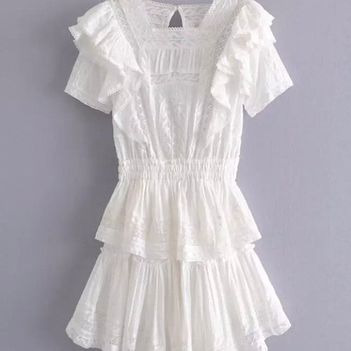 Luna Ruffle Mini Dress - Etsy