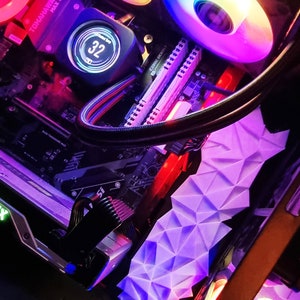 Ice Shard PC Mod Accessory – 3D Printed Gamer Case Decor | Cyber Crystal PC Upgrade | Unique Desk Ornament by POID