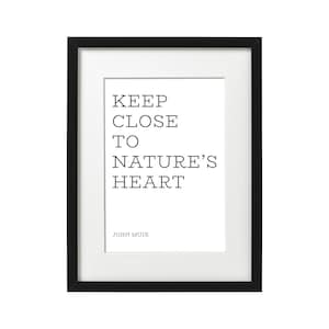 John Muir Nature Quote Print - English - Minimal Wall Art - Digital Download