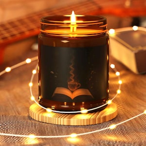 Fantasy book lover gift Candle, Reading nook Candle, Gift for book nerd, Gothic Home Decor, Book Lover Gift, Dark cottagecore, Fantasy decor