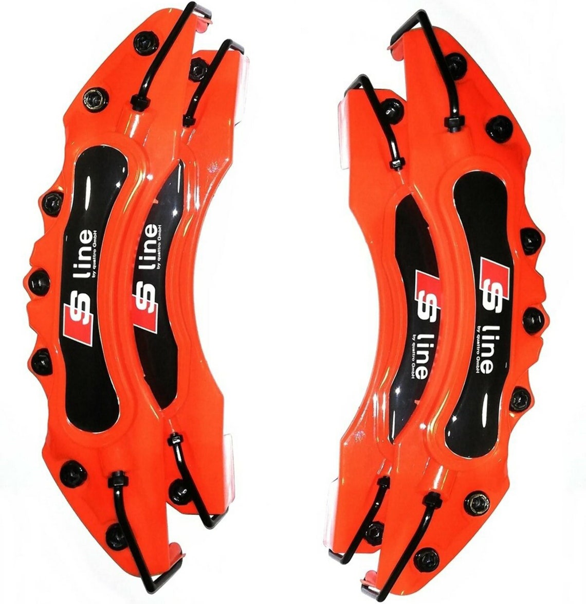 Audi S line Caliper Cover Set of 4 Orange Color Etsy