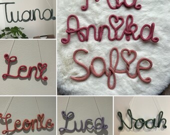 Name plate / gift / lettering / wall hanging / door sign / decoration / birth / baptism / birthday / personalized / boy / girl