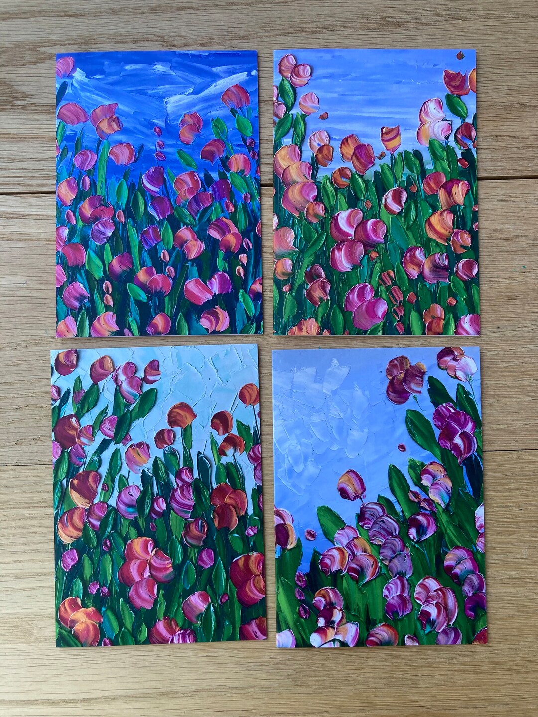 Floral Greeting Cards Blank Inside Art Prints of Original Etsy