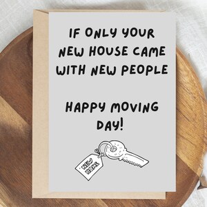 Nouvelle carte pour la maison | Carte Nouvelle Maison | Maison neuve | Carte de pendaison de crémaillère | Carte drôle | Cadeau de pendaison de crémaillère amusant