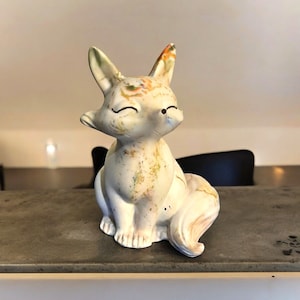 Handcrafted Ceramic Casting Resin Fox Figurine Statue