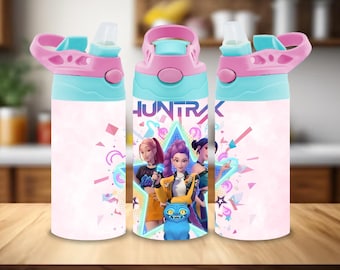 KPOP 12 oz drinkfles kinderbekerverpakking: l 12 oz beker, png (digitale download) Sublimatieverpakking | Kpop Demon Hunters PNG-sublimatie