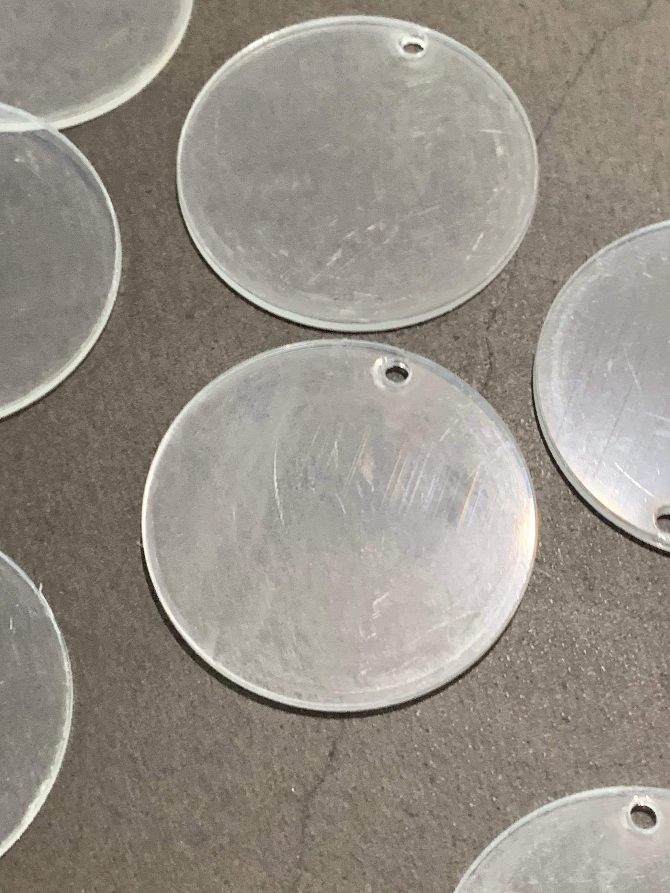 Acrylic Laser Cut Frosted Acrylic Circle Tags - Custom Acrylic Tags -  Frosted Acrylic Tags