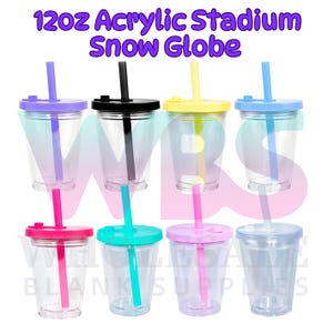 22oz platic amber tumblers 22oz Acrylic Glitter Globe Tumbler W/ Dome Lid