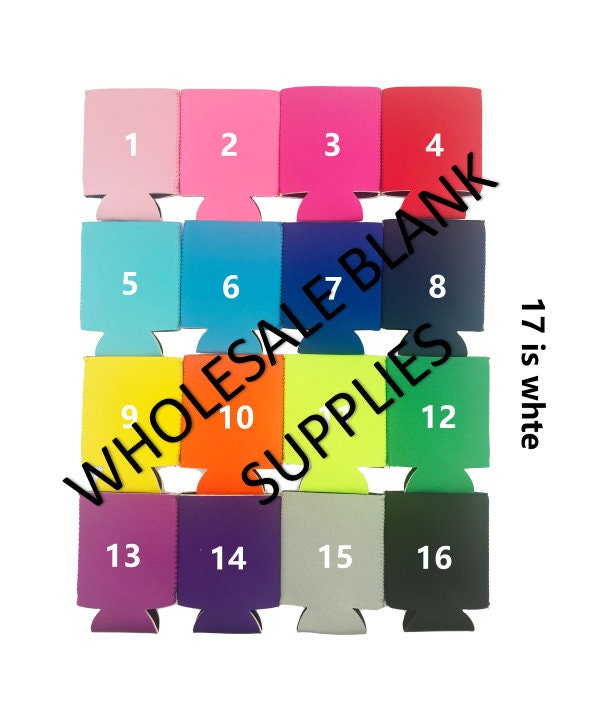 Blank Koozies Neoprene Stubby Holder | Plain Can Cooler Koozie | Wedding Party Birthday Events Custom Printing | Craft personalised Cricut