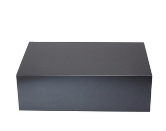 Black Rigid Magnetic Box/ Plain Blank Box / Hamper Box/ Gift Hamper/Gift Box/Bridesmaid Box/ New Home Hamper/Supplies/Fits 2 bottles of wine