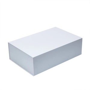 Caja magnética rígida blanca grande / caja en blanco simple / caja de cesta / venta al por mayor / espacios en blanco / artesanías / blanco