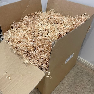 CARTONE DI LANA DI LEGNO Triturato commestibile all'ingrosso Lana di legno Scatole regalo personalizzate Mailer Stucco naturale Imballaggio Cesto sfuso