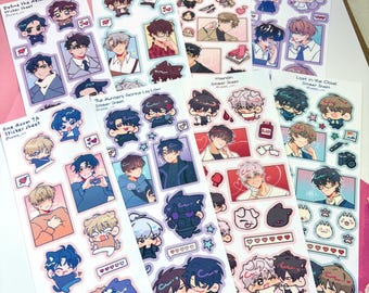 Various BL Manhwa Sticker Sheets
