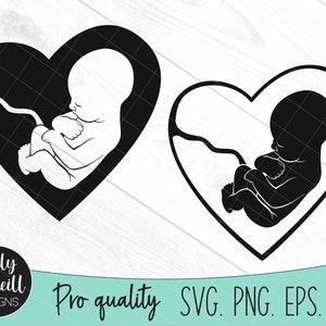 Baby in Womb Clipart, Baby in Womb SVG, Fetus in Womb, Pro Life SVG, Pro Life Icon, Pregnancy SVG, svg Files for Cricut, Pregnancy Clipart