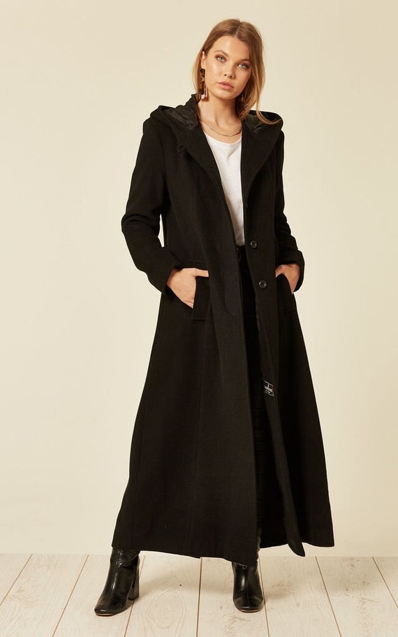 Wool Swing Coat, Hooded Coat Women, Winter Coat, Warm Coat, Short Wool Coat  With Lining 