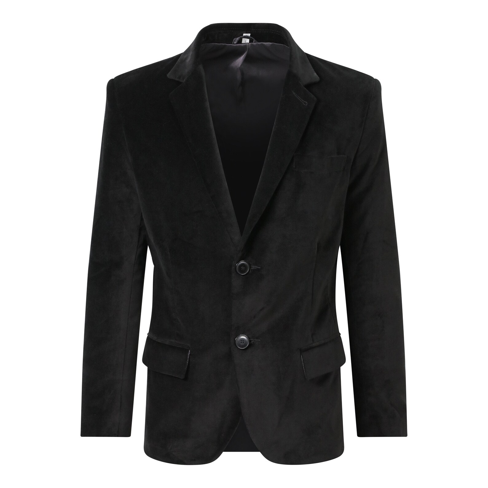 De La Creme MAN Mens Luxury Black Velvet Slim Fit Formal Blazer Party ...