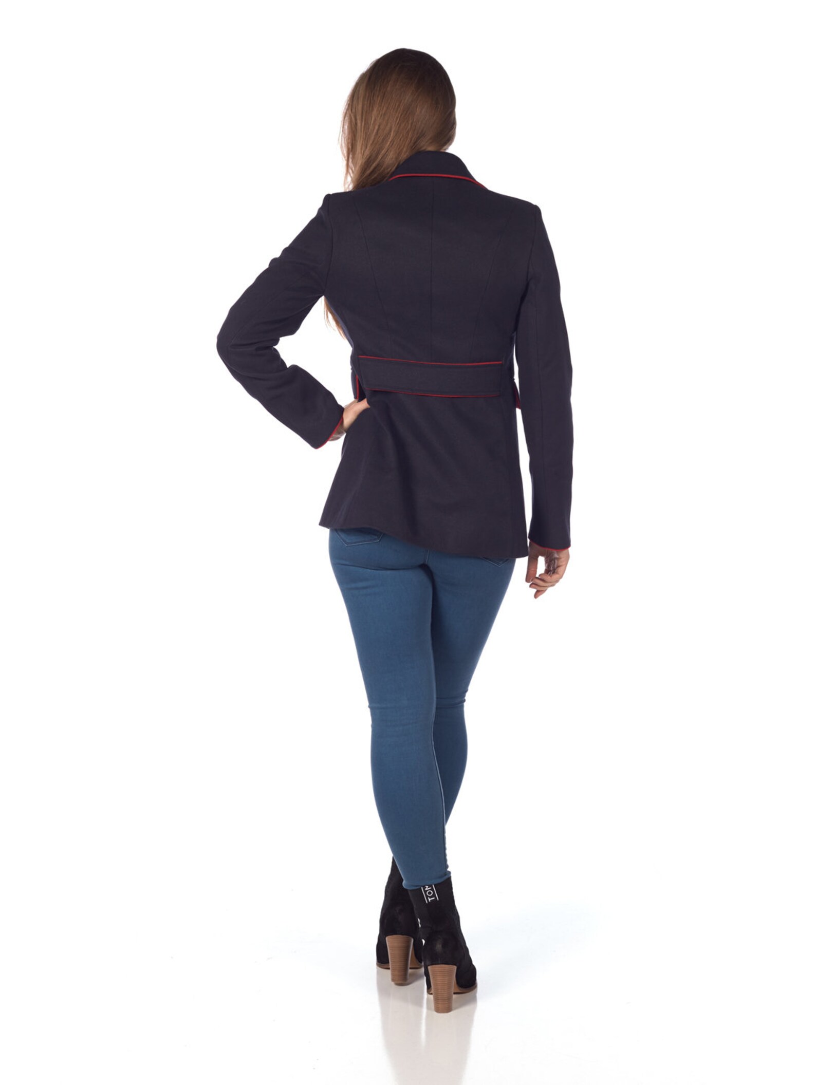 De La Creme Womens Military Style Pea Coat Etsy UK