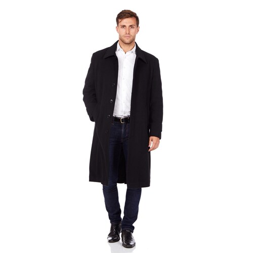 De La Creme MAN - Mens shops Wool & Cashmere Blend Formal Long Undertaker Overcoat