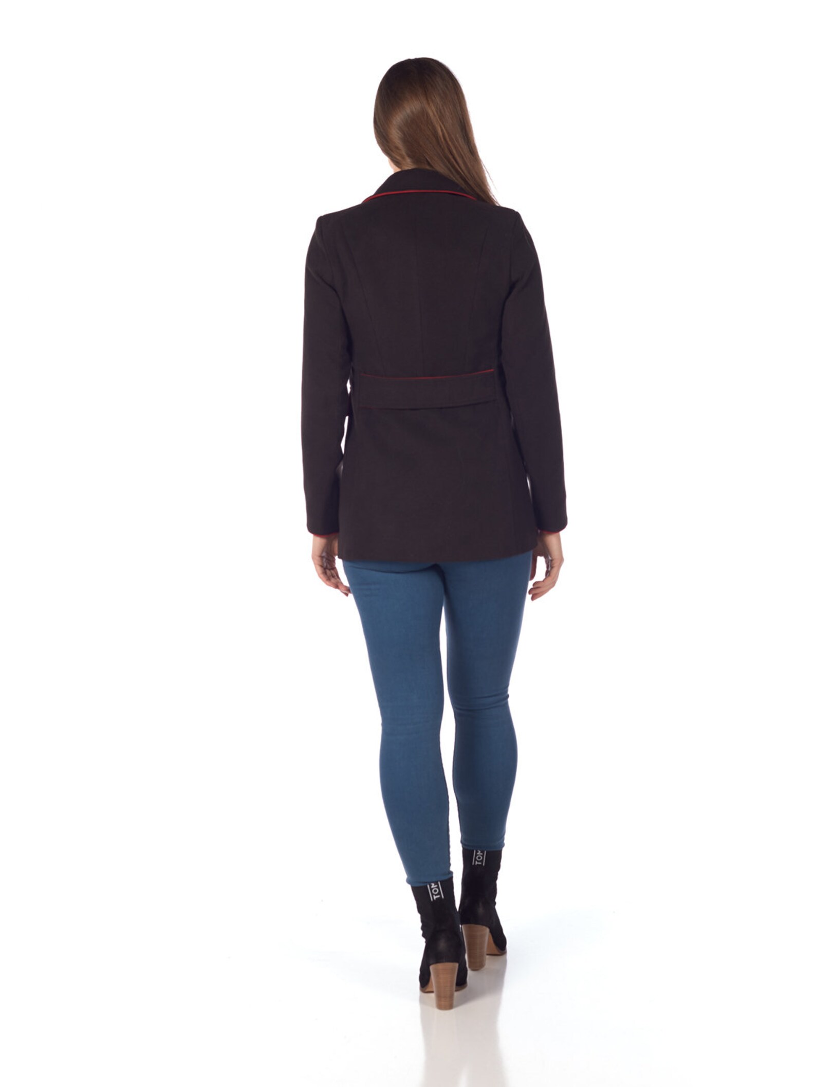 De La Creme Womens Military Style Pea Coat Etsy UK