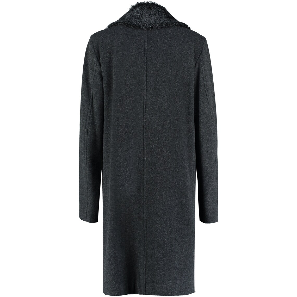 De La Creme MAN Mens Wool Mix Overcoat With Faux Fur Collar Etsy UK